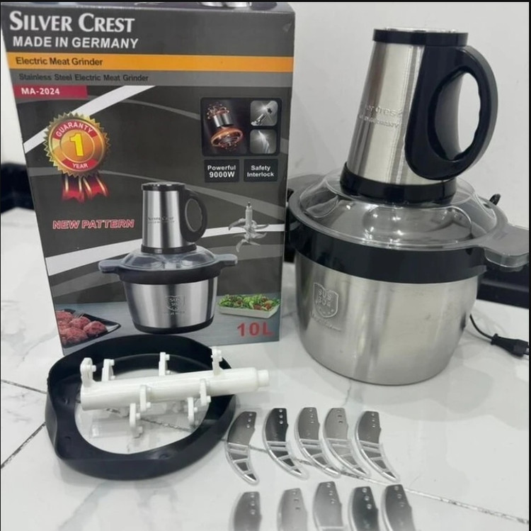 خردکن 10 لیتری سیلور کرست آلمان- 10 تیغه - موتور بزرگ 9000W وات- مدل 2024