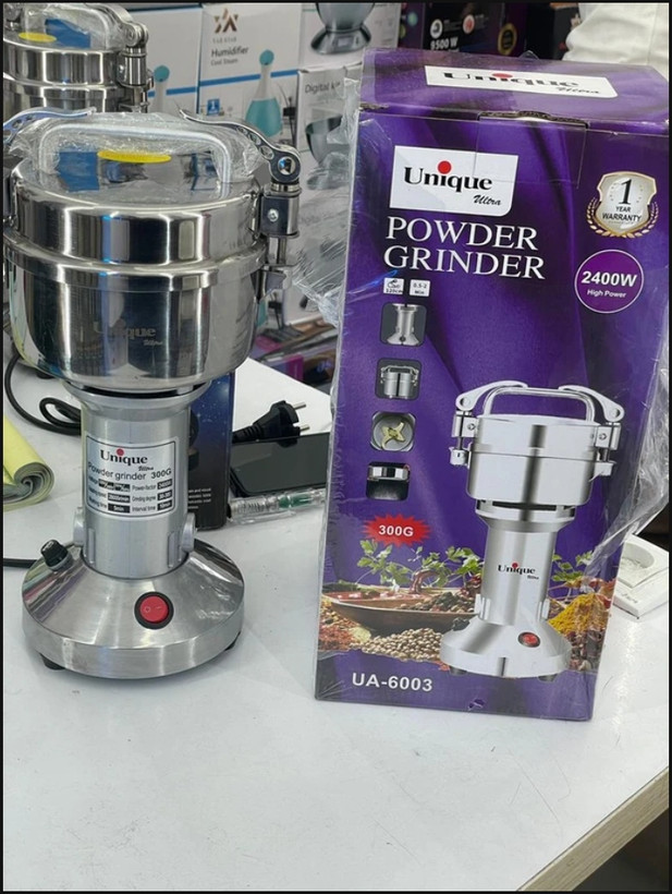 آسیاب صنعتی یونیک- ظرفیت 300 گرم قدرت 2400W وات مدل UA-6003
